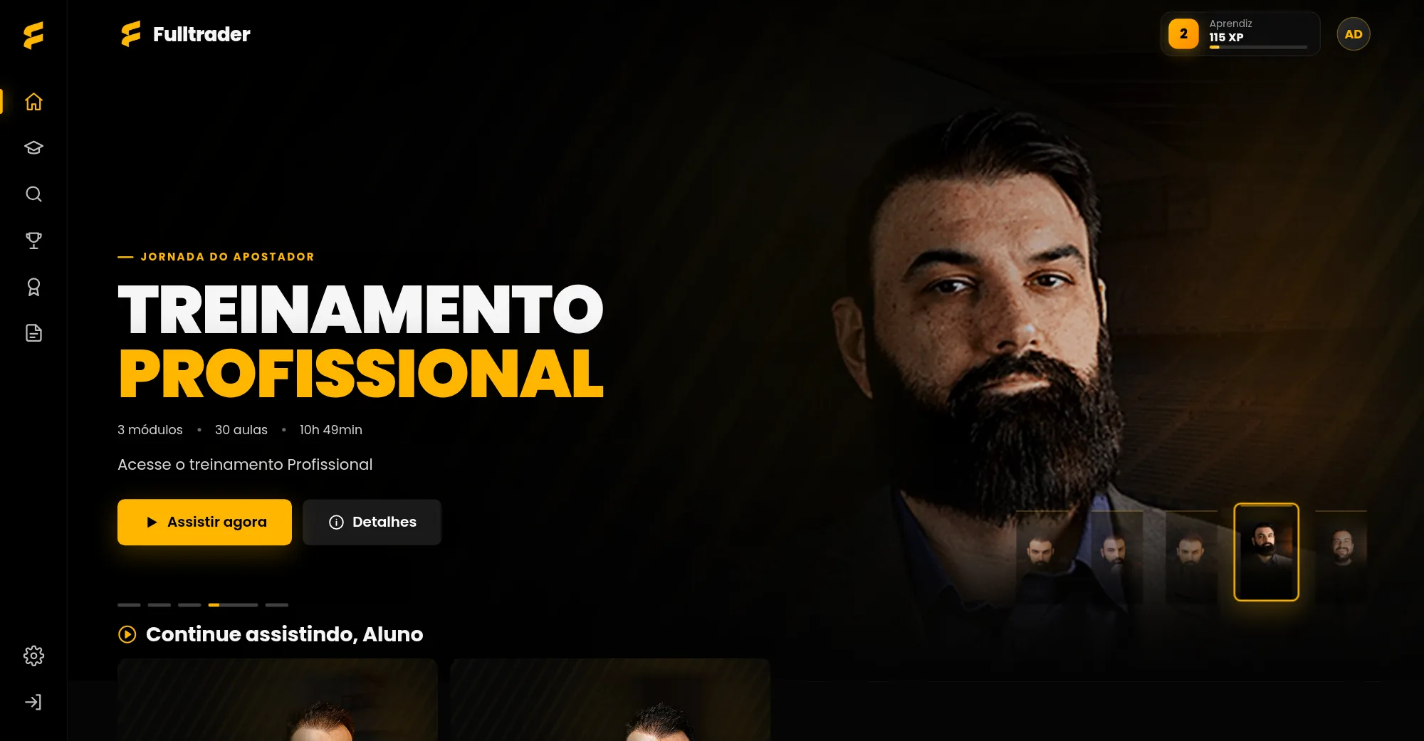 Academia Fulltrader - área de membros